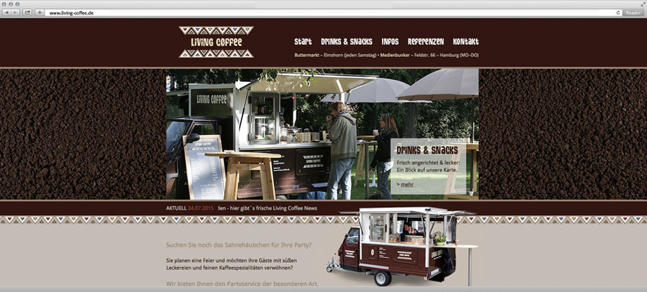 living coffee webdesign elmshorn hamburg